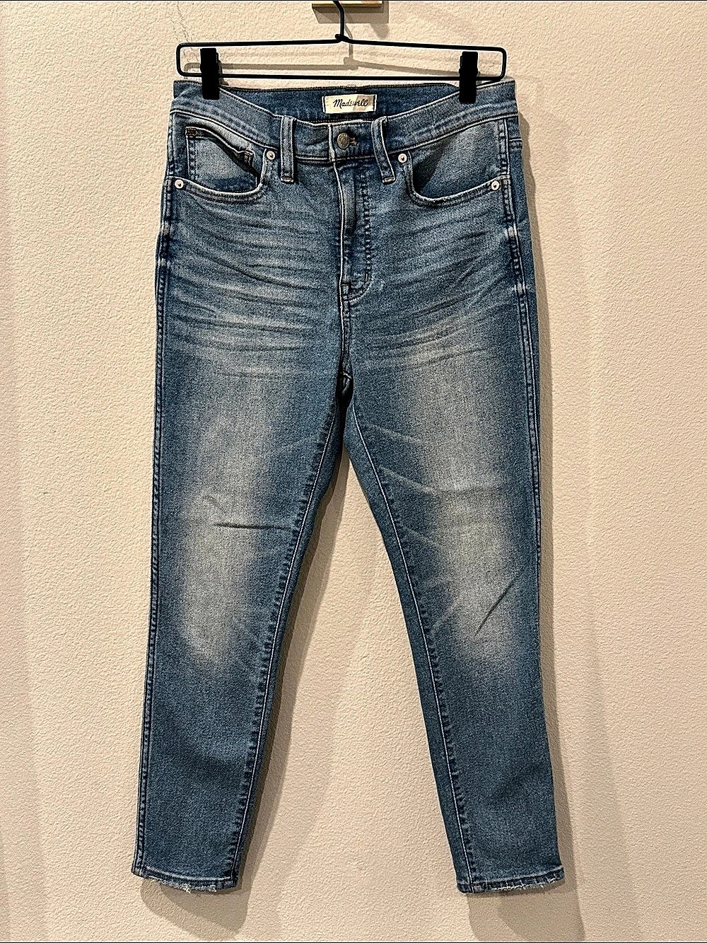 Madewell 10" High-Rise Skinny Crop Jeans in Blue Waist 28 25 Inch Waist
